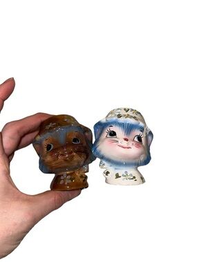 Vintage miss priss salt and pepper shakers